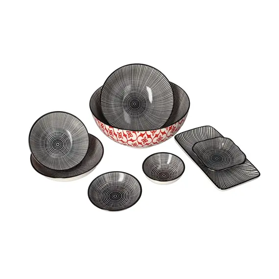 Tas i Vogël Sallate 15.5 cm Bardhë-Zezë Porcelan, 2 imazh