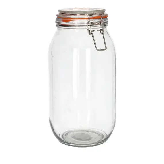 Kavanoz Konservimi Xham Transparent me Kapak Metalik