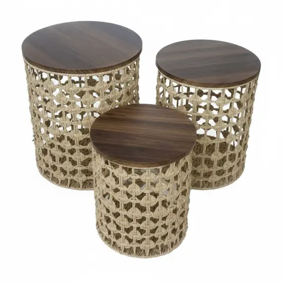 Set Tavoline Mesi Darla me Dizajn Dekorativ