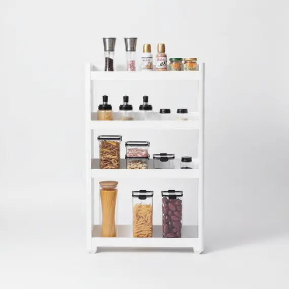 Raft Organizues për Hapësira të Ngushta me 4 Nivele Plastike