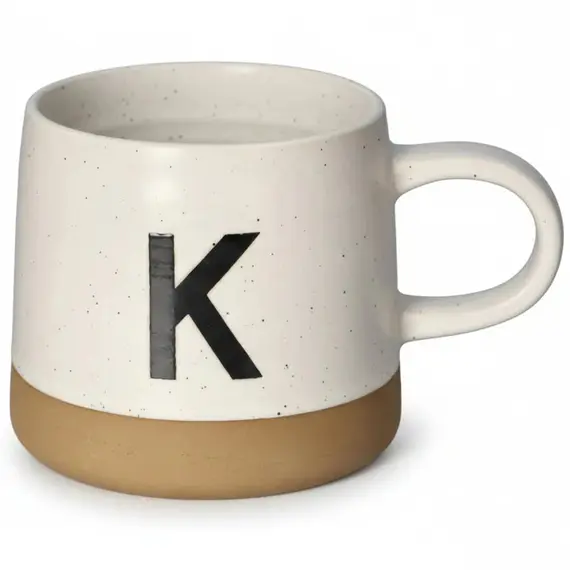 Filxhanë Kafeje prej Porcelani me Shkronjën K 420 ml