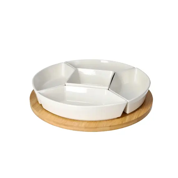 Pjatë Servirje Bamboo me 5 Pjata 32 cm