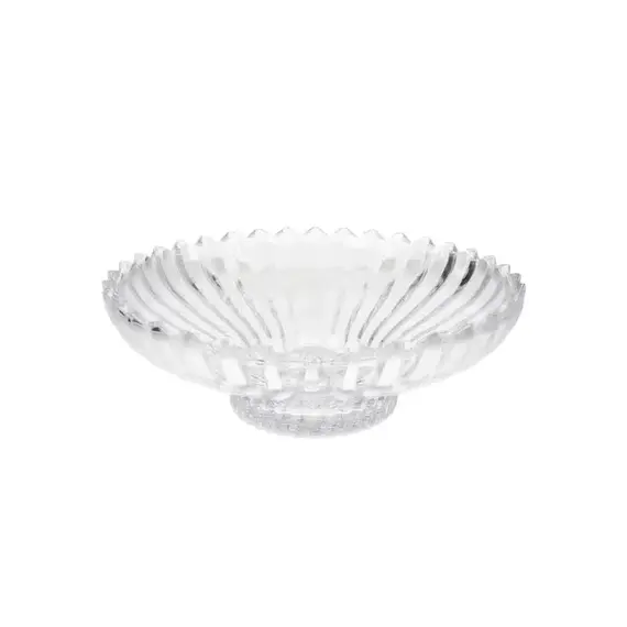 Pjatë Frutash e Sheshtë Rrethore Kristali