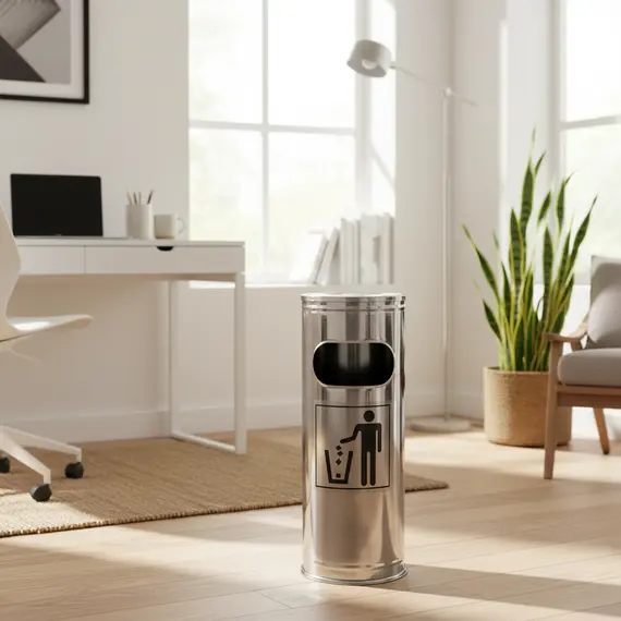 Kosh Mbeturinash për Cigare Set 3 Copë Inox, 2 imazh