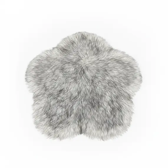 Tapet Poss Lule me Push Gri të Bardhë 90x90 cm