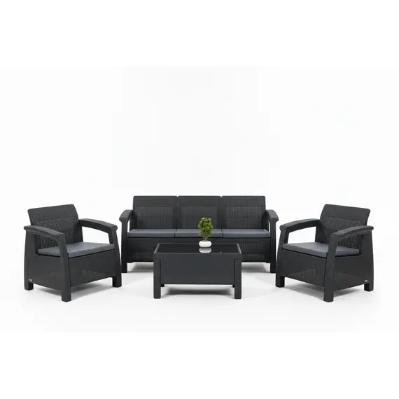 Set Outdoor Nera, Tavoline + kolltuk 3+1+1+shilte