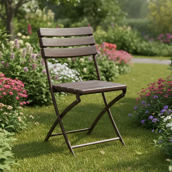 Karrige Woody palosëse me efekt druri dhe strukturë metalike, 2 imazh