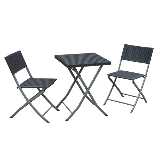 Set tavolinë Oreo me 2 karrige palosëse për hapësira të vogla