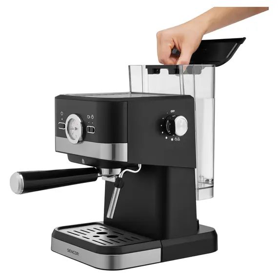 Makineri Kafeje SENCOR SES 1721BK për Espresso dhe Cappuccino 20 Bar 1050W, 9 imazh