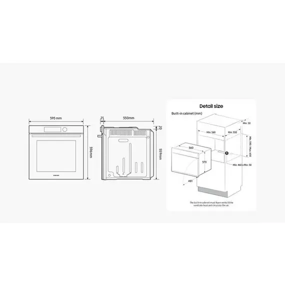 Furre SAMSUNG NV7B41201AK/U3 76L 20 Funksione A+, 6 imazh