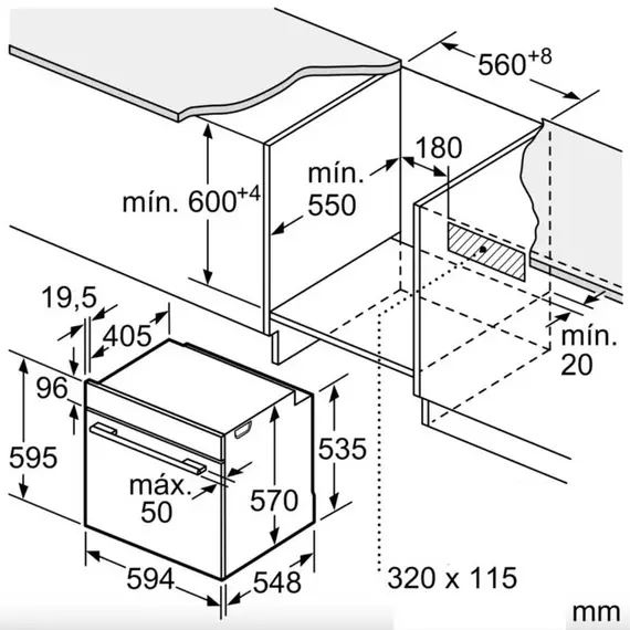 Furre BOSCH HBG578EB3 Pyrolysis A+, 5 imazh