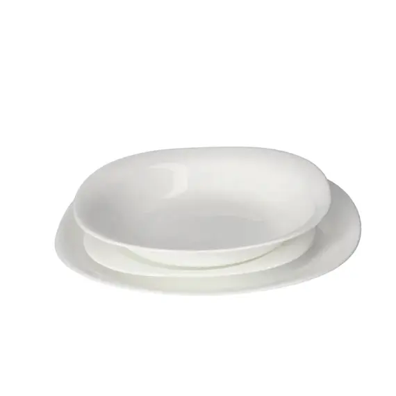 Set Pjatash Katrore / 18 cope / Ëmbëlsire , Supe, Darke, Tas / e Bardhë