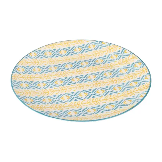 Pjate / 26.5cm / Verdhe - Blu / Porcelan