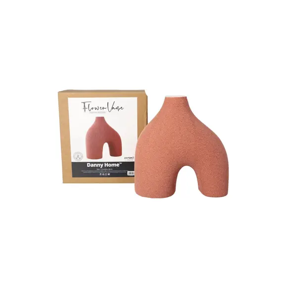 Vazo Dekorative Ure / 17.5x8.5x18 cm / Bardhë, 3 imazh