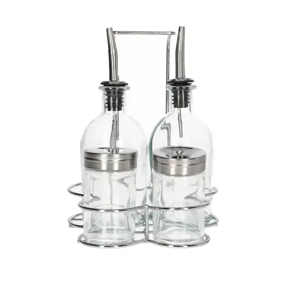 Shishe Vaji Uthull Krip / Set 4 cope / 6x19cm / 260ml / 5x8.4cm / 80ml / Xham