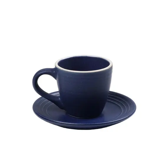 Filxhan Caji me Pjate / Set 6 cope / 220ml / Gri / Qeramike