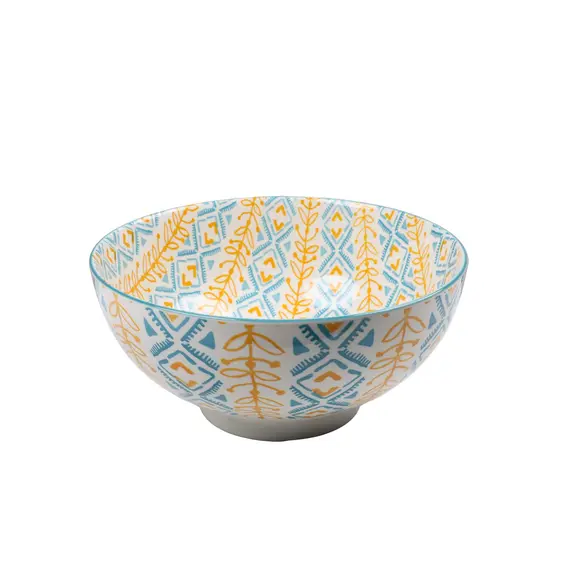 Tas Sallate / 20cm / Verdhe - Blu / Porcelan