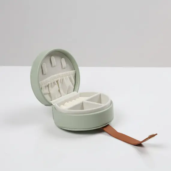 Kuti Bizhuterish / Bezhe - Roze -Jeshile / me Doreze, 2 imazh