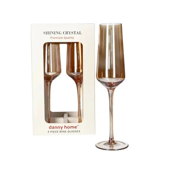 Gote Vere / Set 4 cope / 25.5x4.5x7cm / 300ml / Xham Verdhe