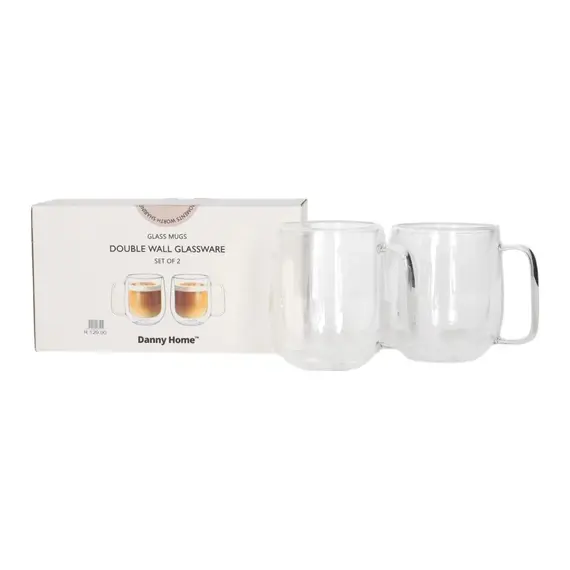 Filxhan kafeje dopio qelq dhe dorezë / 2 cope / 250 ml