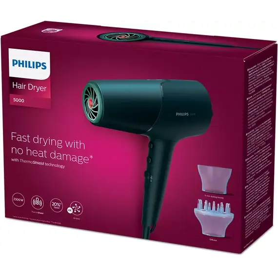 Tharëse Flokësh Philips BHD512/00 2300W ThermoShield Ionic, 8 imazh