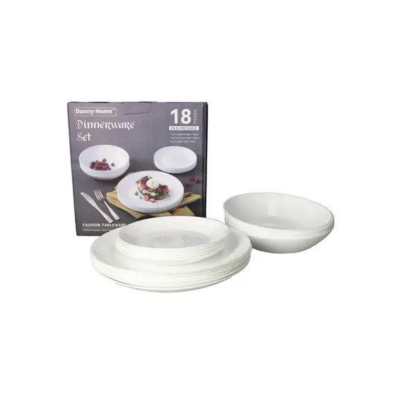 Set Pjatash Ovale / 18 cope / Embelsire , Supe, Darke / e Bardhe