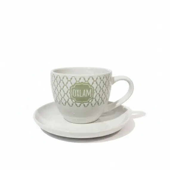 Filxhan Caji me Pjate / Set 6 cope / 270ml / Gri / Qeramike