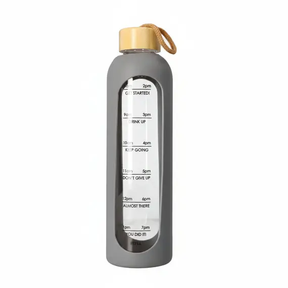 Shishe qelqi me mbulesë silikoni / Gri / 1L