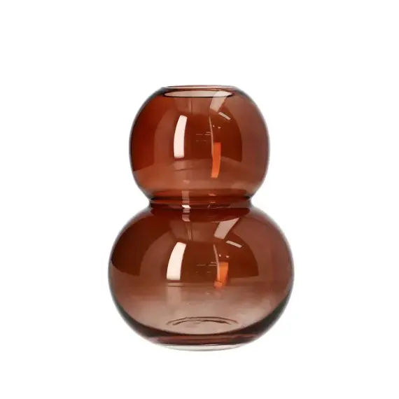 Vazo Dekorative / 6x19x14 cm / Qelq Kafe