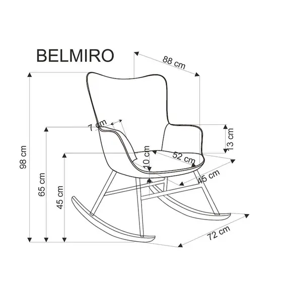 Poltron Lekundes Belmiro Bezhe, 5 imazh