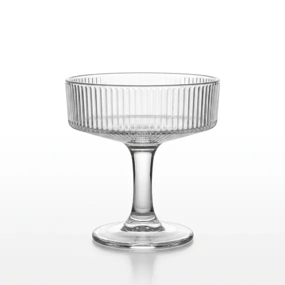 Gotë Akulloresh Qelqi me Baze me Bisht dhe Dizajn të Valëzuar