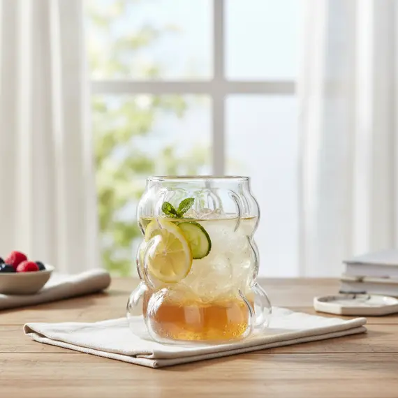 Gote Xhami Abstrakte me Poca, Transparente, Bazë e Rrafshët, 2 imazh