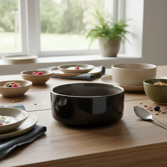 Tas i Vogël Porcelani 11cm me Finiturë të Errët Shkëlqyese, 2 imazh