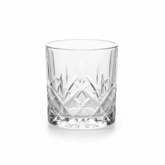 Gote Whisky prej Qelqi me Model Diamanti, Tumbler i Ulët – 1 Copë
