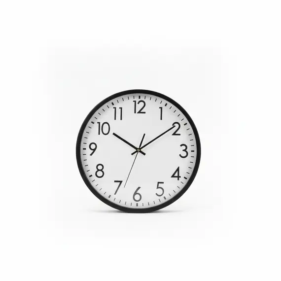 Ore Muri Rrethore me Kornizë të Zezë dhe Sfond të Bardhë, Numra të Mëdhenj