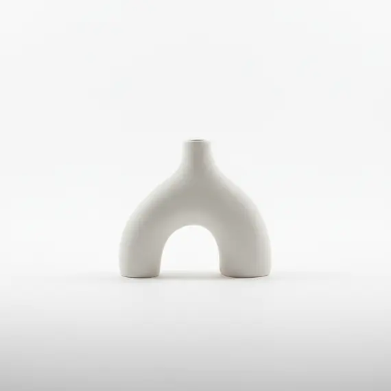 Vazo Dekorative / Qeramike / Bardhe / Set 2 pjese