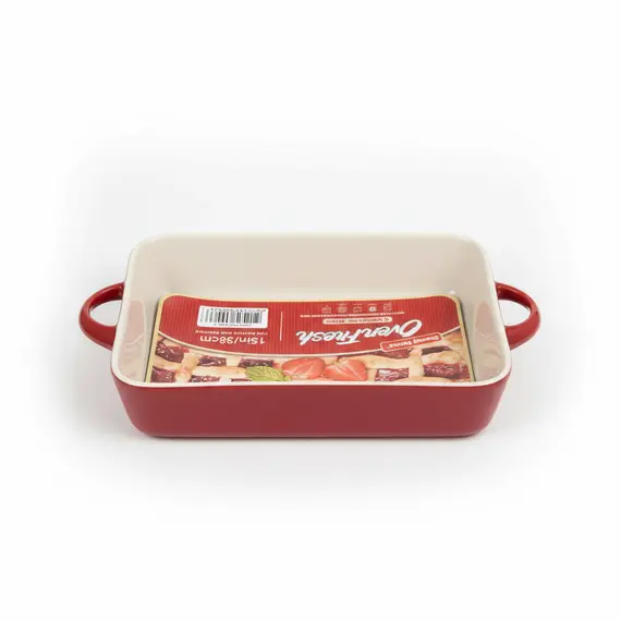 Tave Pjekje / 21*6cm / Porcelan / Kuqe