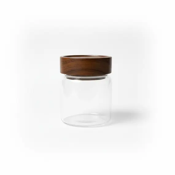 Kavanoz Konservimi / 340ml / 8*8*10cm / Qelq - Kapak Dru