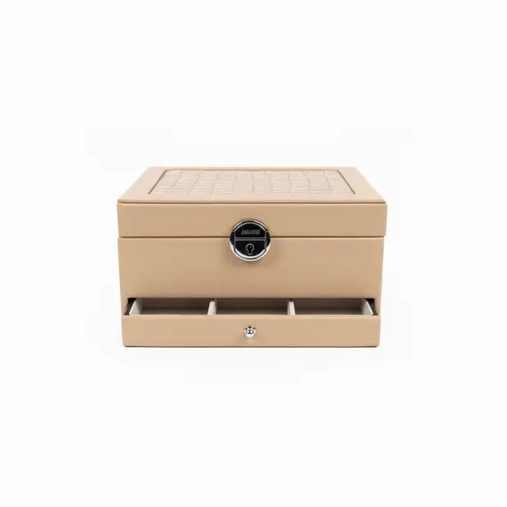 Kuti Bizhuterish / 1 Nivel / Nuanca Kafe dhe Pana