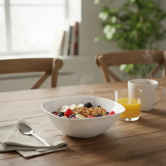 Tas / 17x17x5.5cm / Bardhe / Qelq Opal, 2 imazh