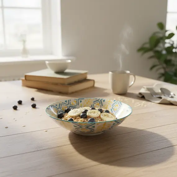 Tas Sallate / Verdhe-Blu / Porcelan, 2 imazh