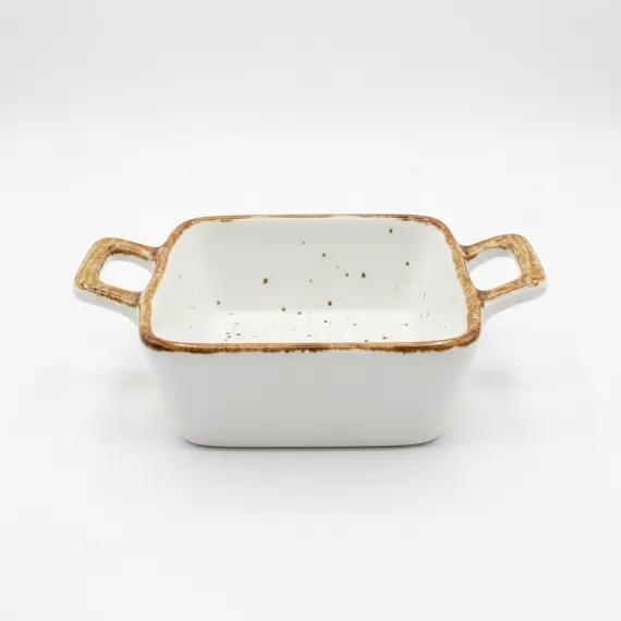 Pjate e thelle / 11cm / Bardhe - Gold / Porcelan / Katrore