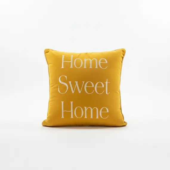 Jastek / 50*50cm/ Verdhe me Shkrim