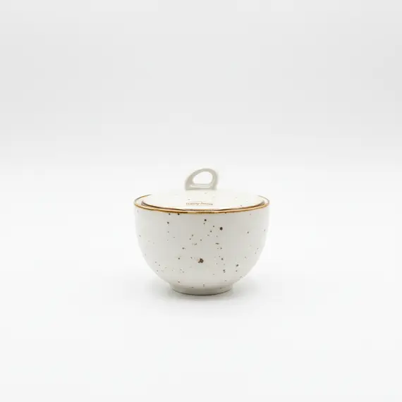 Tas me kapak / Bardhe - Gold / Porcelan