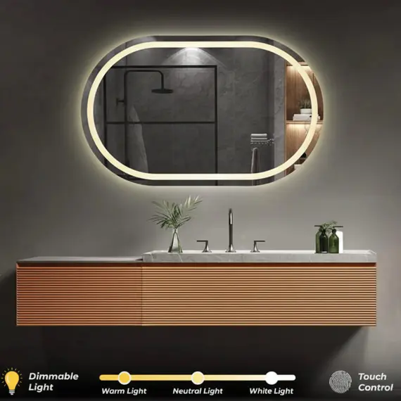 Pasqyre Tualeti / 2 Led/ Ovale