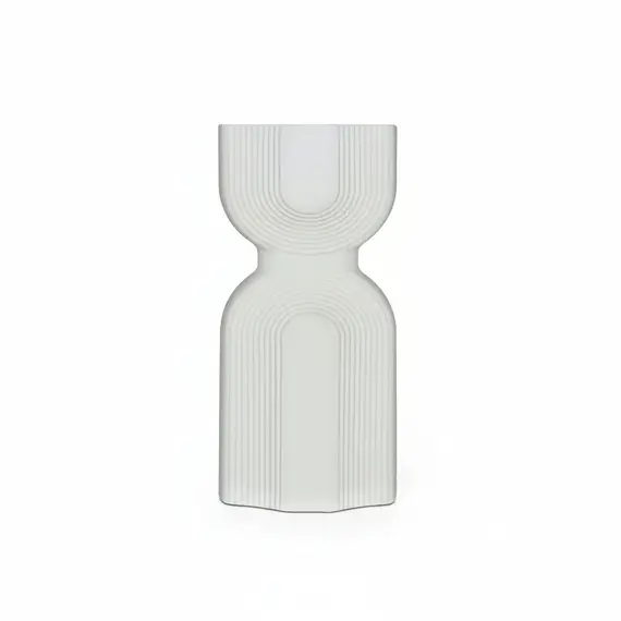 Vazo Dekorative / Bardhe / Forme Kohe rere / Asimetrike