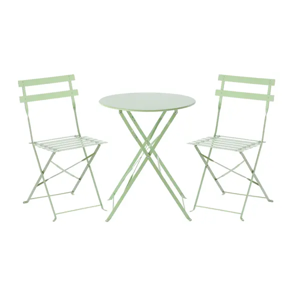 Set Tavoline e Rrumbllaket Bueno + 2 Karrige - Jeshile