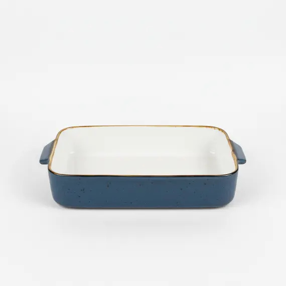 Tave Pjekje / 27cm / Blu - Gold / Porcelan