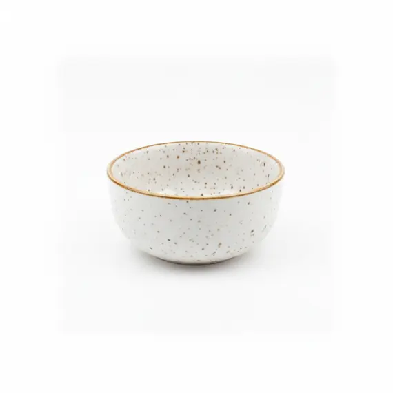 Tas i vogel / 9cm / Bardhe - Gold / Porcelan