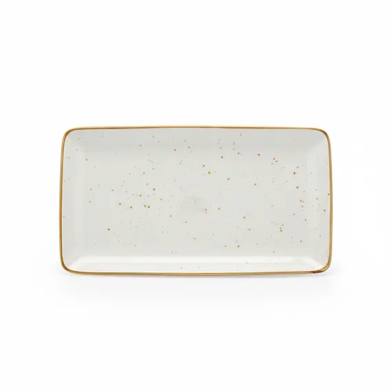 Pjate / 14.5cm / Bardhe - Gold / Porcelan / Katrore